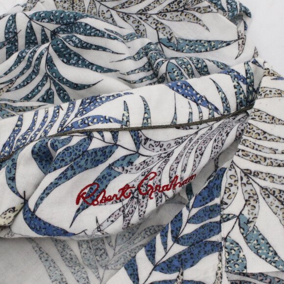 Robert graham shirt mens 4XL Mar Azul Gauze Cotton Cheetah Palm Leaf classic fit - Picture 16 of 16